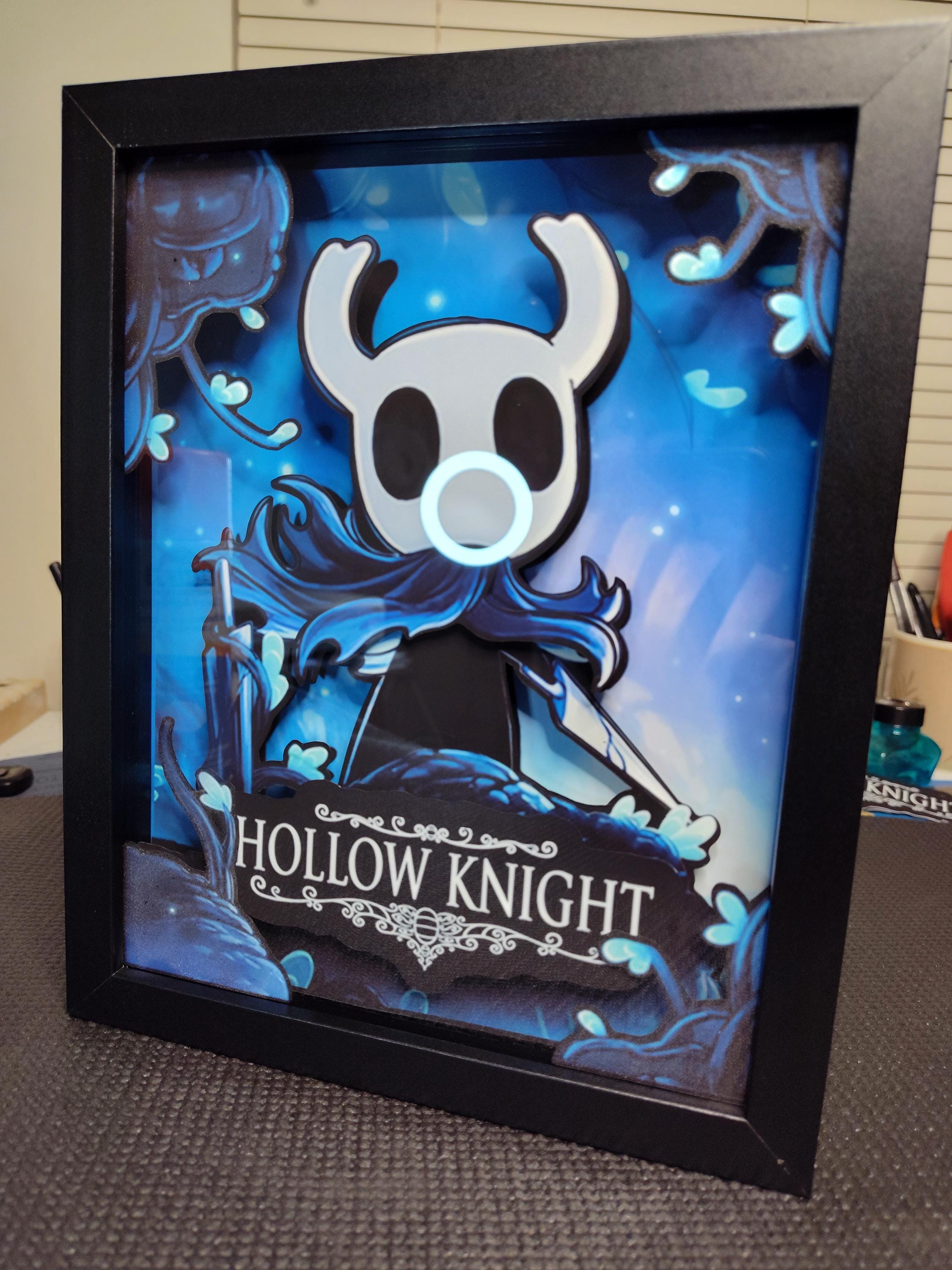 Hollow Knight 3D Shadow Box •  Handmade Diorama • Handmade Gift • Video game Art • Video game Gifts