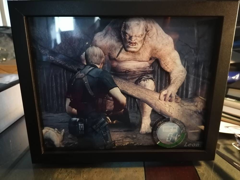 Resident Evil 4 3d shadow box art 3D Artwork | RE4|Videogame Art| 3D shadowbox art| Videogame shadow box| Nostalgic| birthday gift| Retro