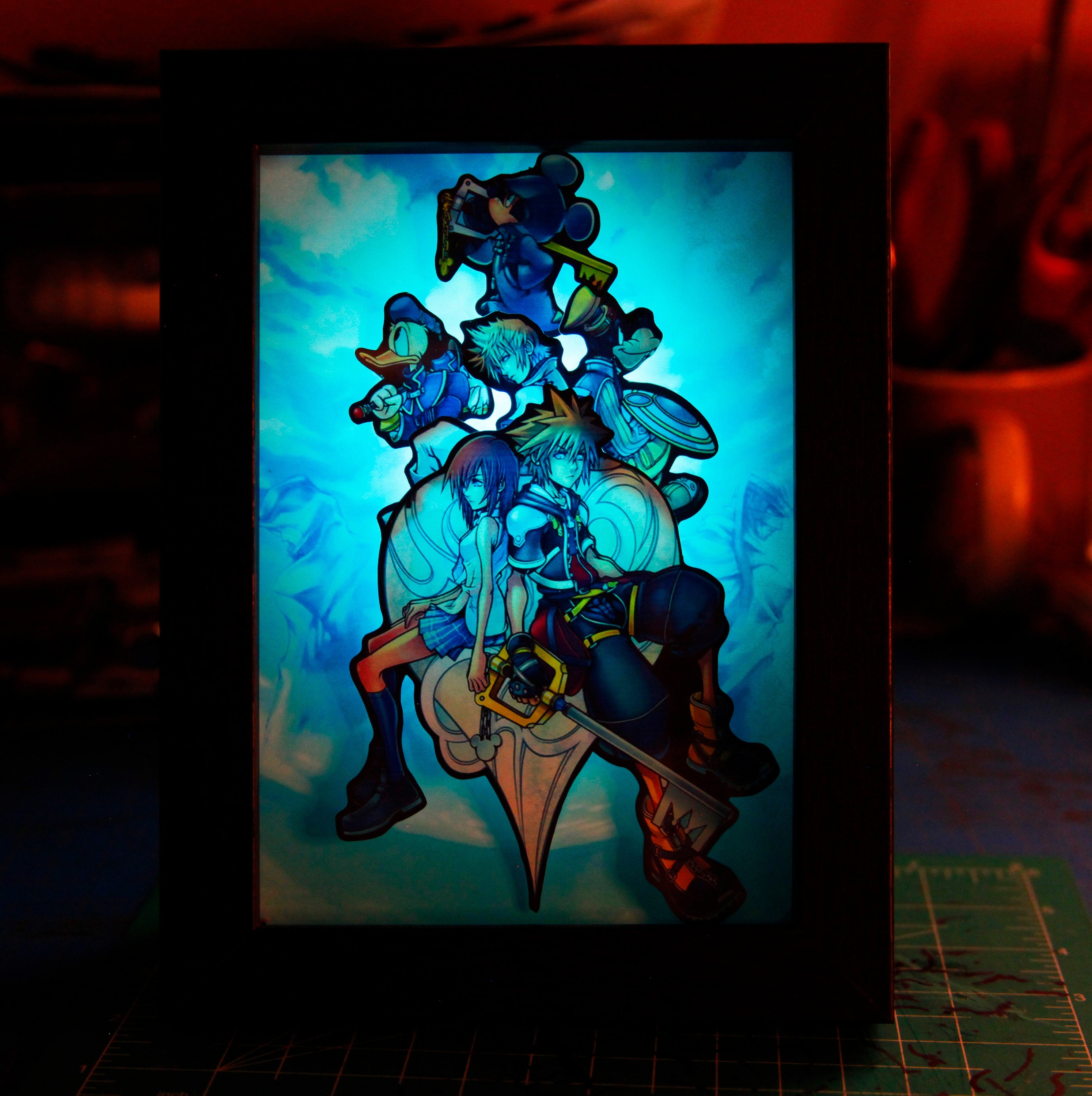 New! Kingdom Hearts 2 5x7  Shadowbox Diorama