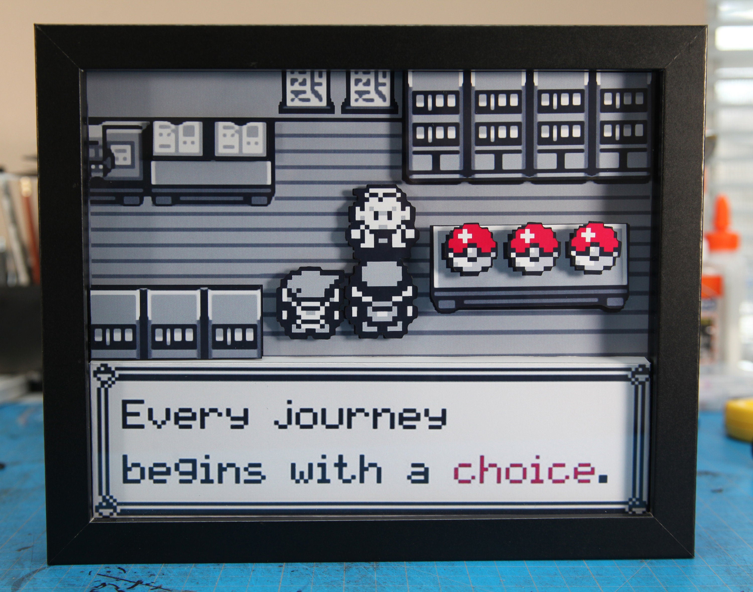 Pokemon Journey Gameboy Videogame Shadowbox