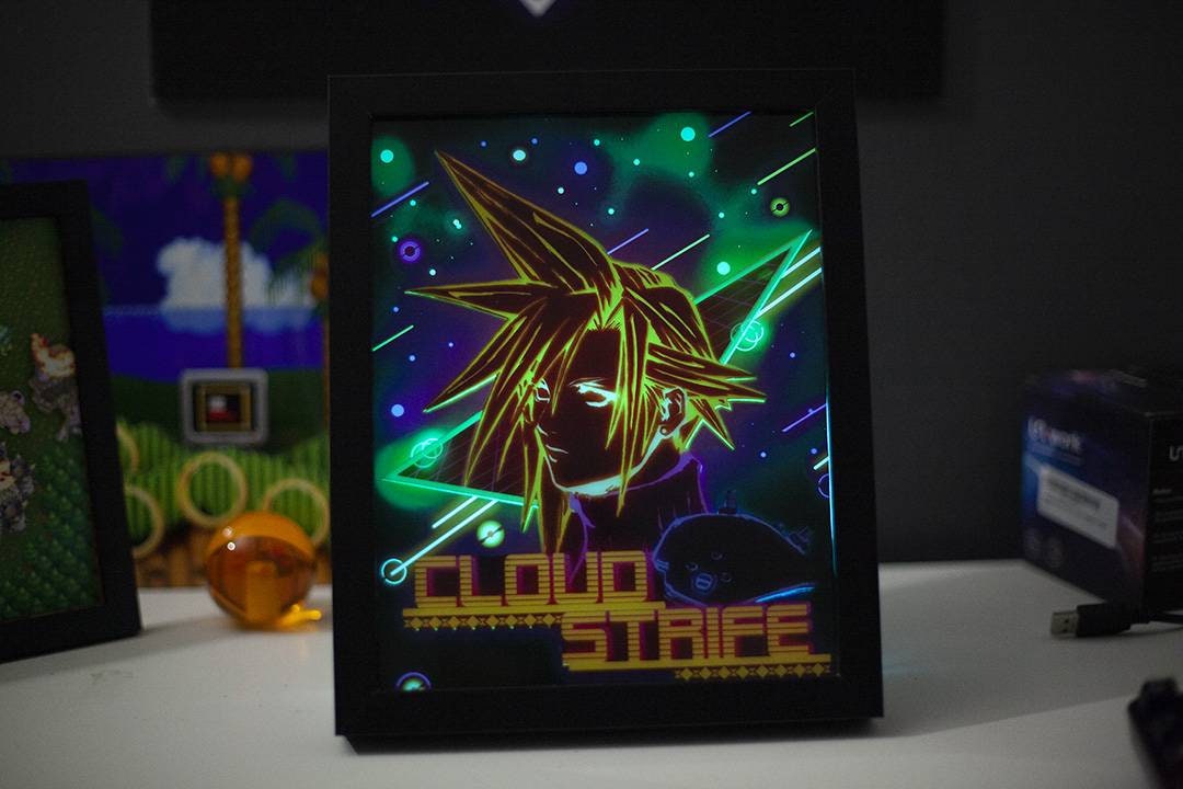 Final Fantasy 7 Cloud, LED Shadowbox Diorama