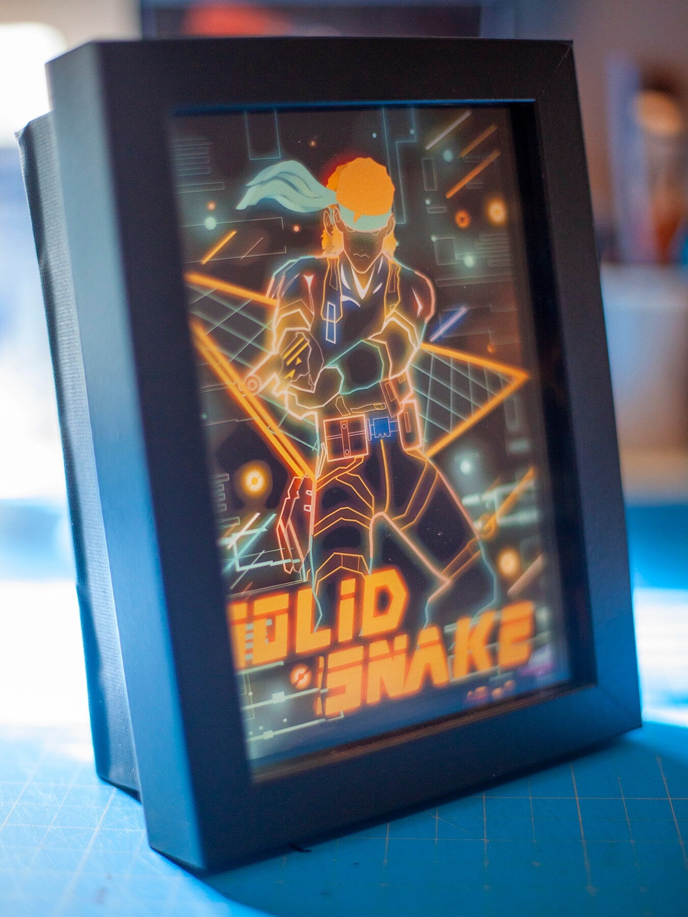 Solid Snake LED Shadowbox Diorama