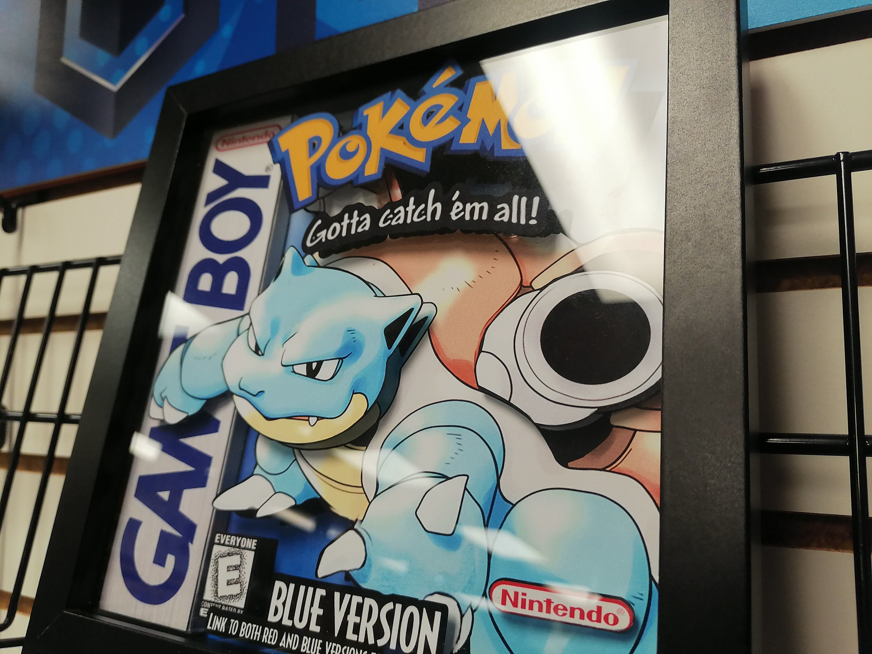 New!! Blastoise Blue Version 3d Shadowbox Diorama