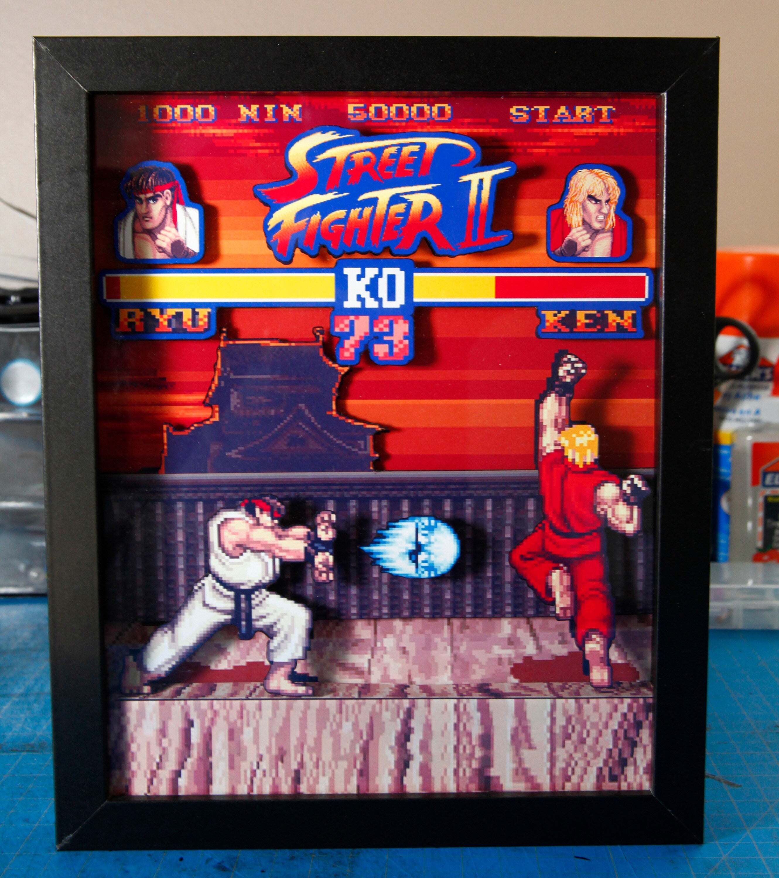 Street Fighter 2 3D shadow box