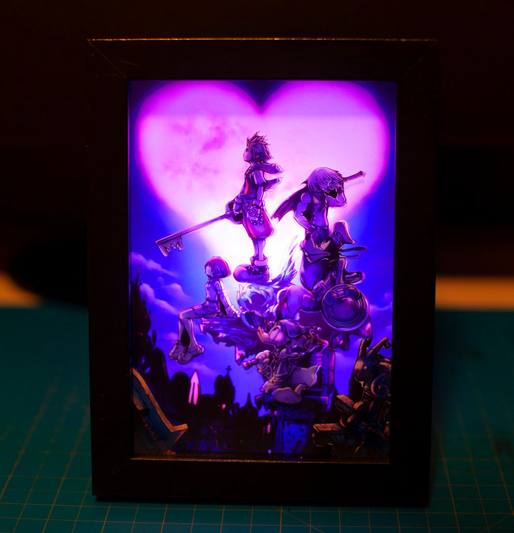 New!! Kingdom Hearts 5x7 Shadowbox Diorama