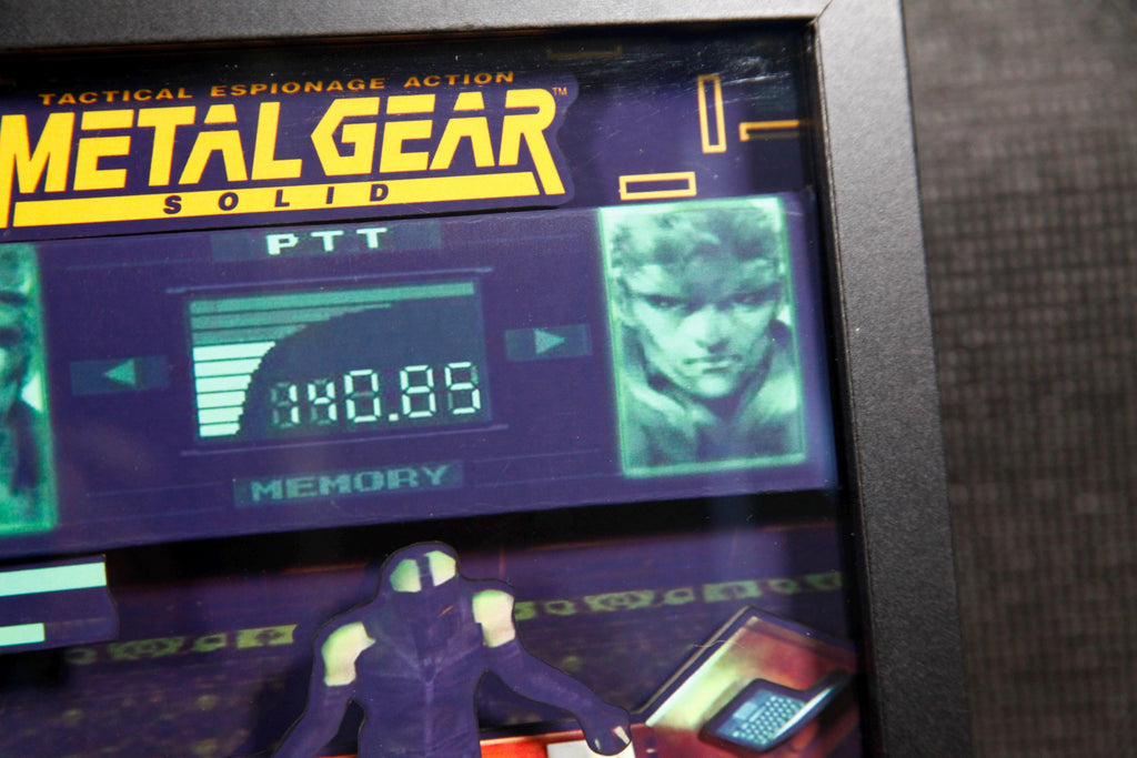 Solid Snake vs Psychomatis 3D Shadow Box for Gamers | Handmade Wall Art | Unique Gaming Gift | Gaming Room | Classic Games