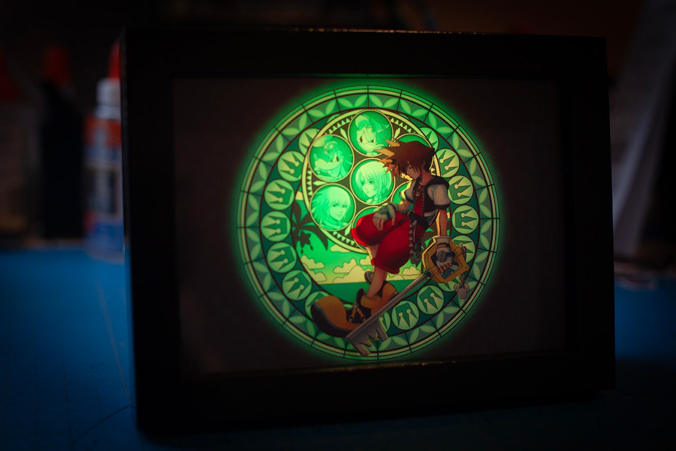 New!! Kingdom Hearts 5x7 Dive to the Heart Shadowbox