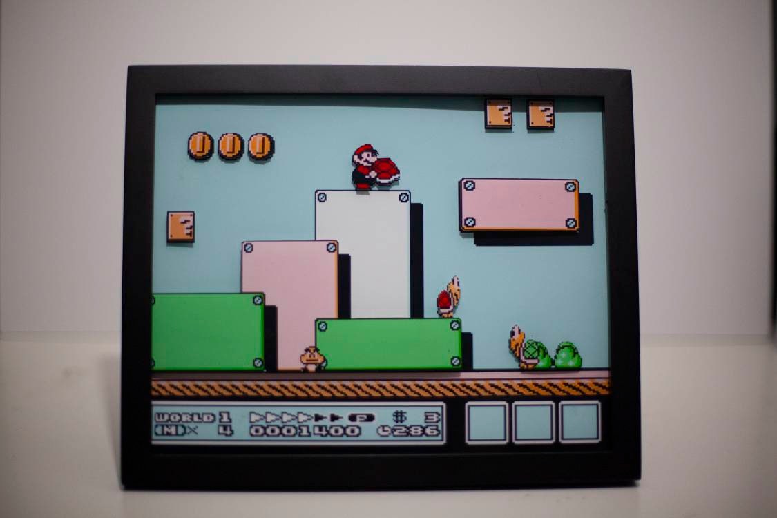 Super Mario 3 3d framed wall art