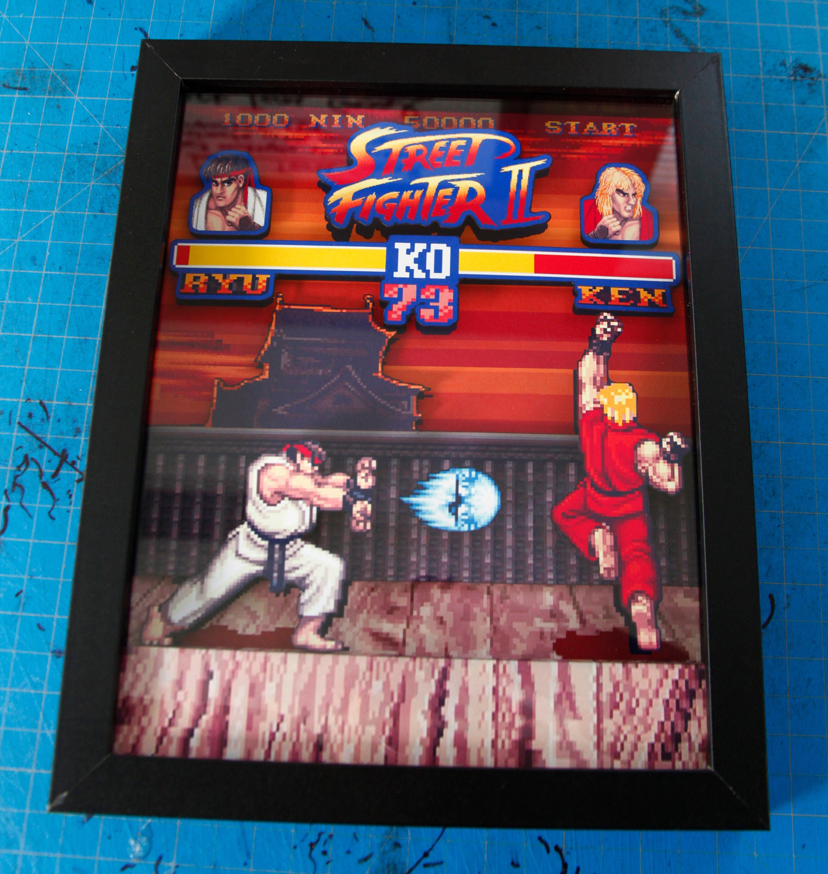 Street Fighter 2 3D shadow box