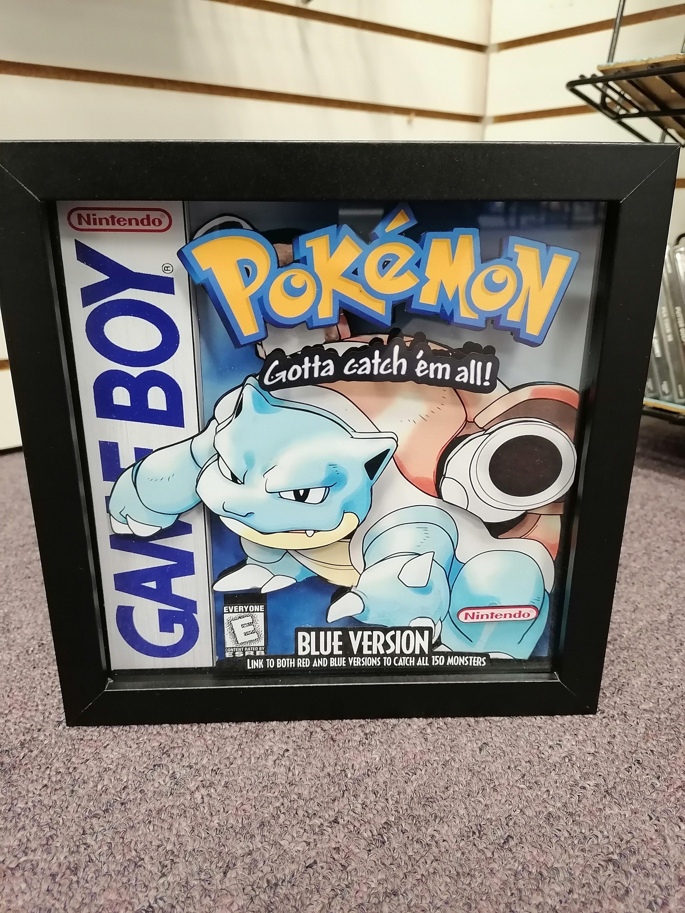 New!! Blastoise Blue Version 3d Shadowbox Diorama