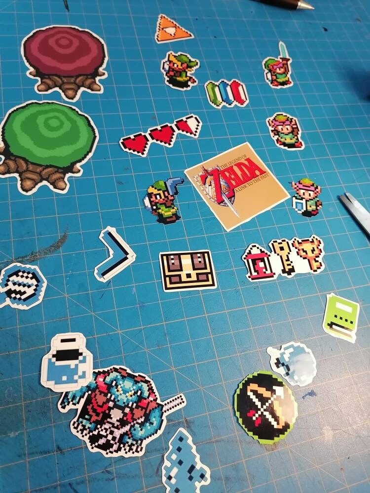 Legend of Zelda Link to the past| Videogame stickers | Laptop iPad Bullet Journal Planner Scrapbooking Vinyl Glossy Stickers