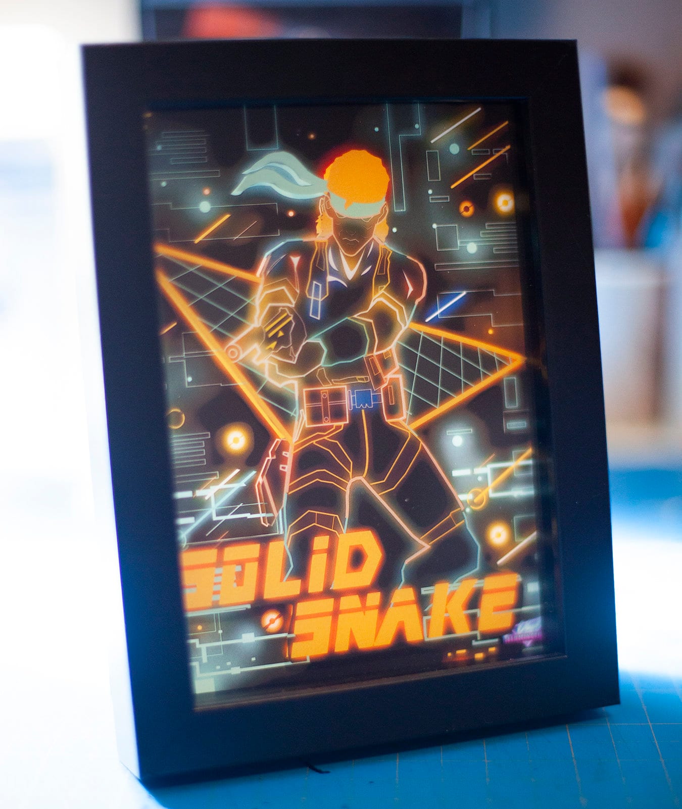 Solid Snake LED Shadowbox Diorama