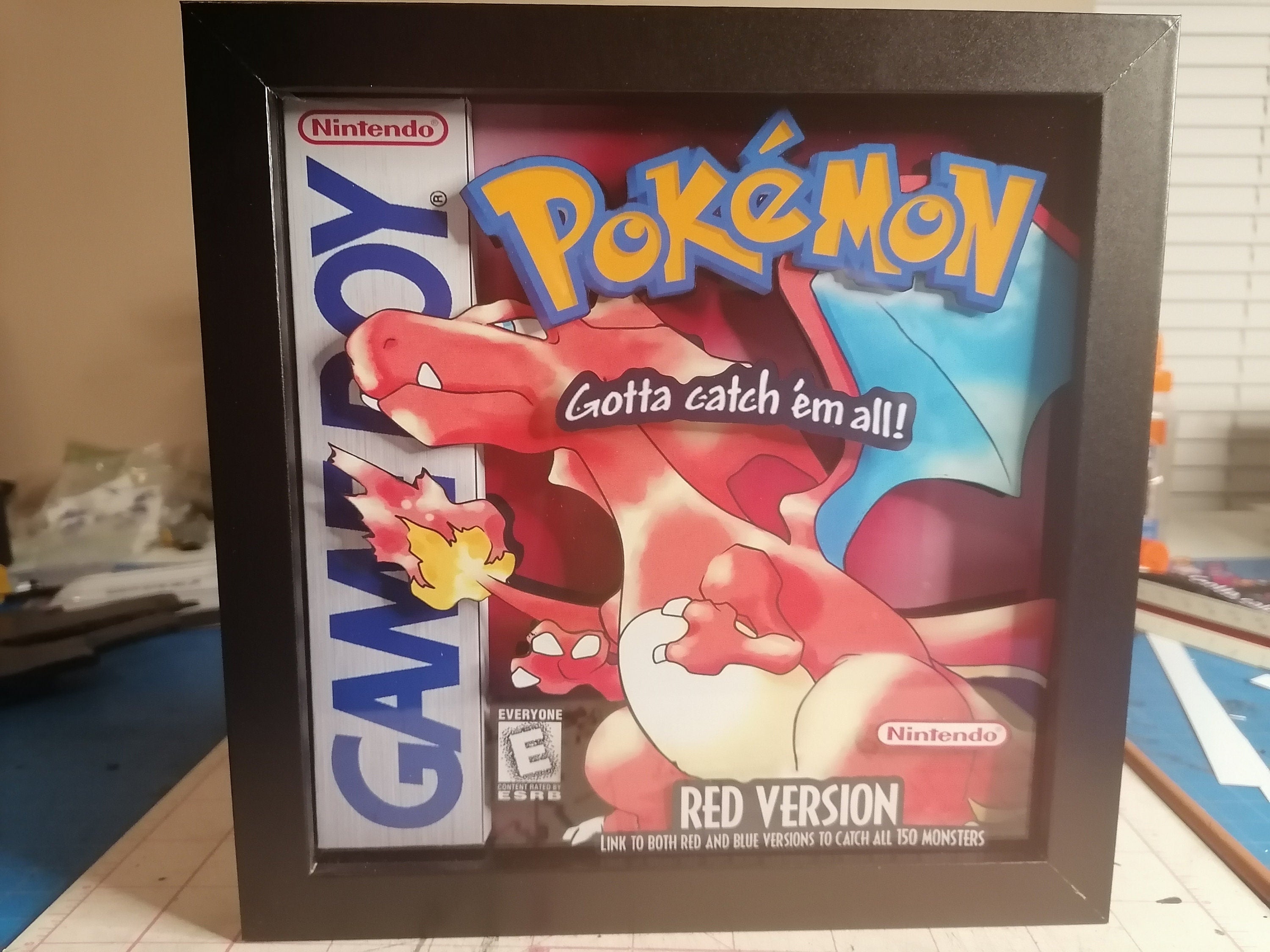 Charizard Pokémon Red 3d Shadowbox Diorama