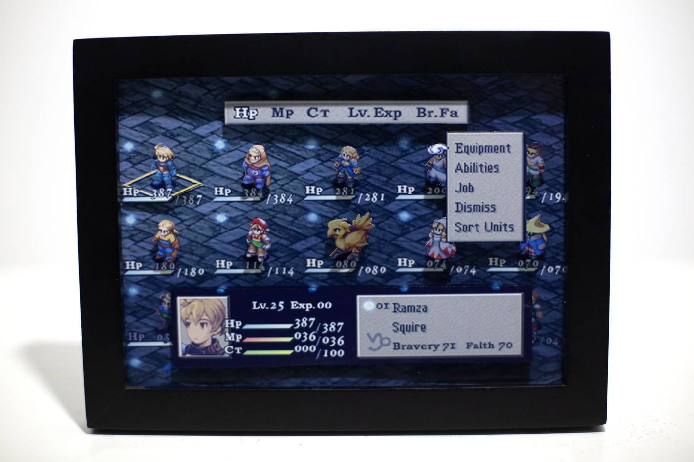 Final Fantasy Tactics Mini Shadow box Diorama