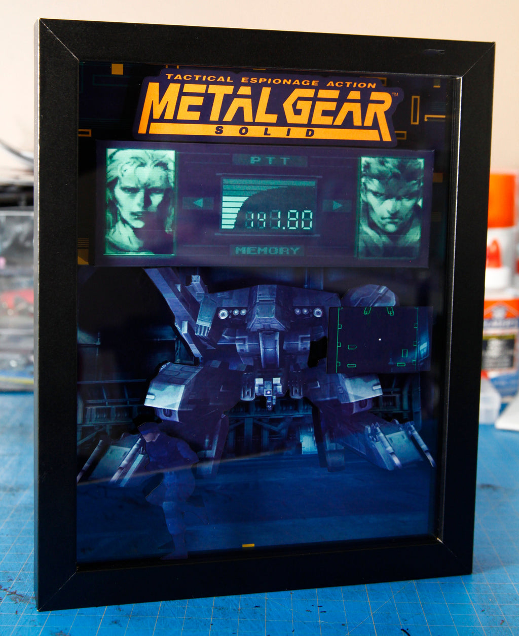 Metal Gear Solid Shadow Box for Gamers | Handmade Wall Art | Unique Gaming Gift | Retro Video Game Decor | Gaming Room | Classic Games