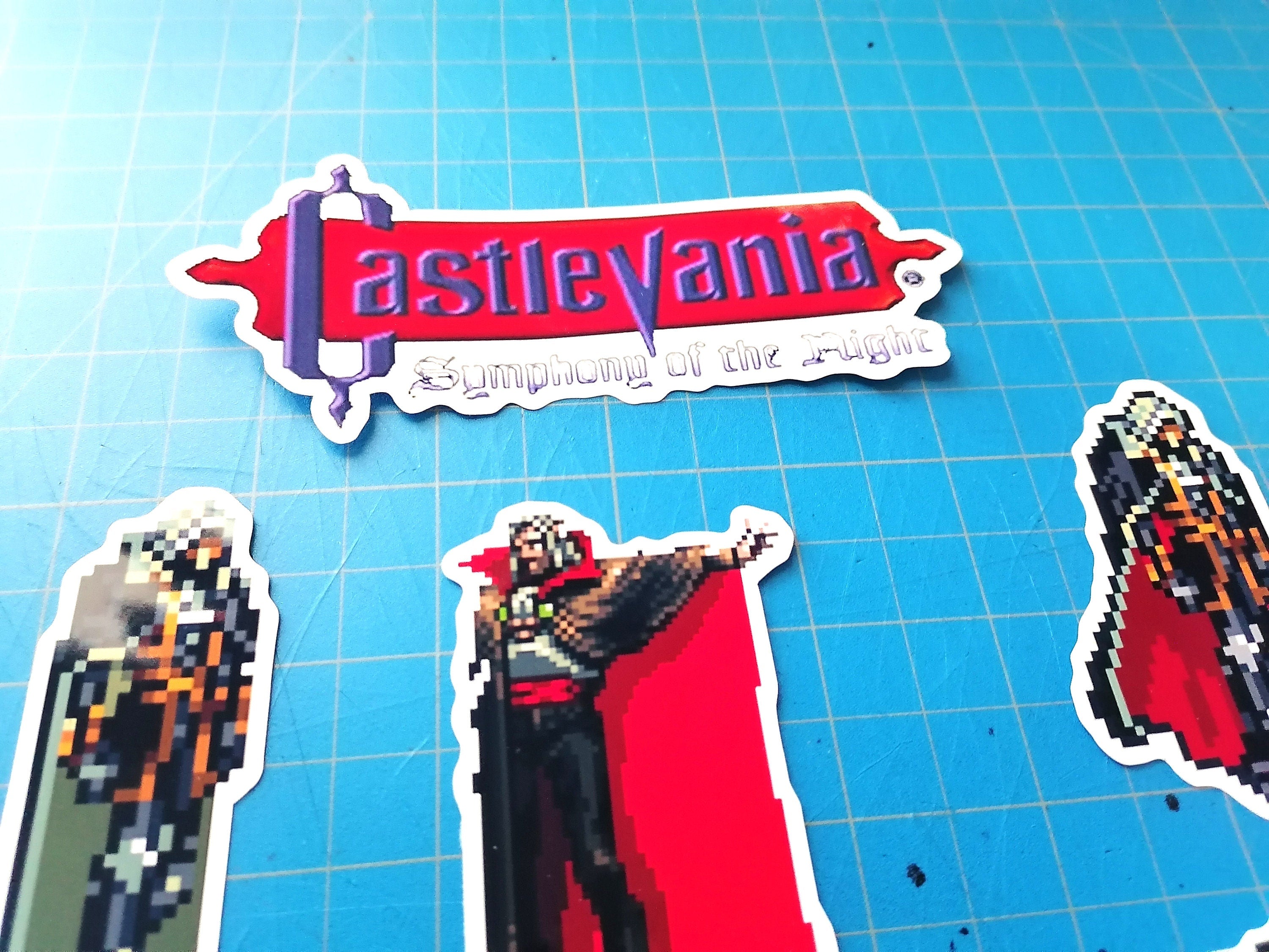 Castlevania Video game stickers for Gamers | Handmade Wall Art | Unique Gaming Gift | Retro Video Game Decor | Gaming Room | Classic Games