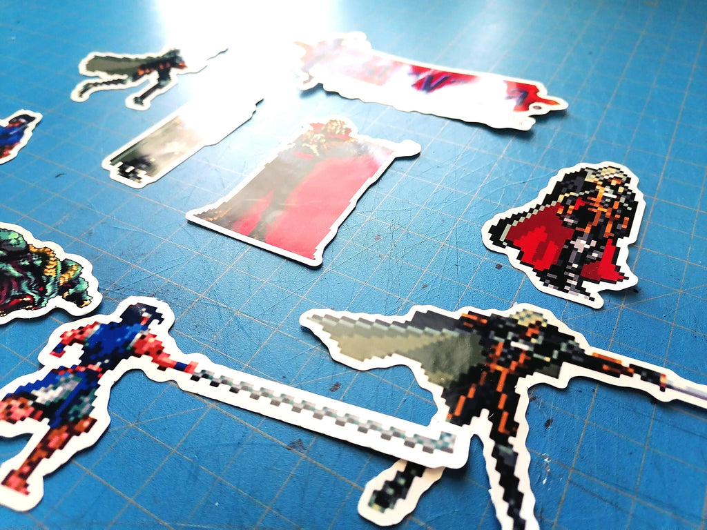 Castlevania Video game stickers for Gamers | Handmade Wall Art | Unique Gaming Gift | Retro Video Game Decor | Gaming Room | Classic Games