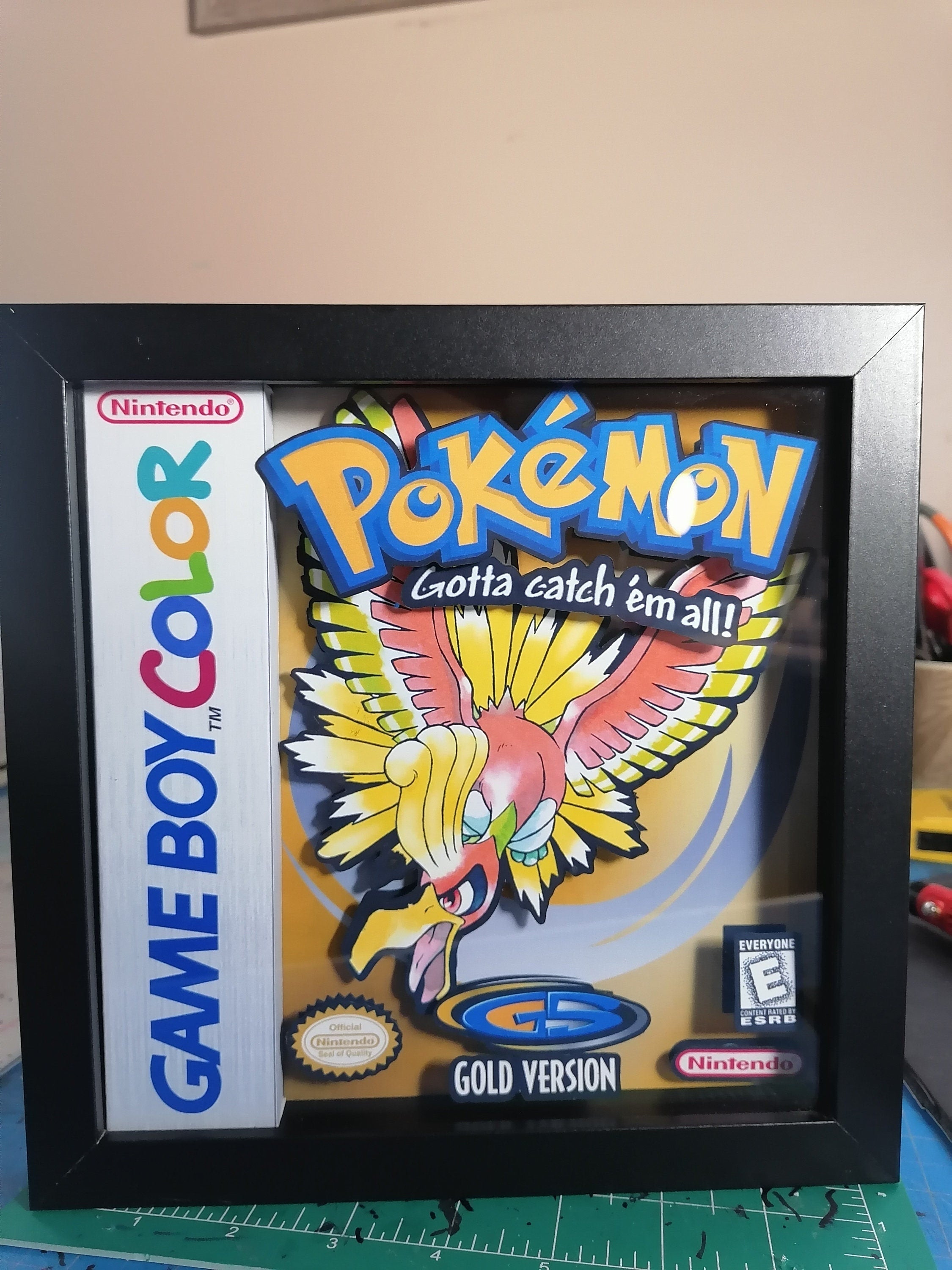 Ho-Oh Pokémon Gold Version 3d Shadowbox Diorama
