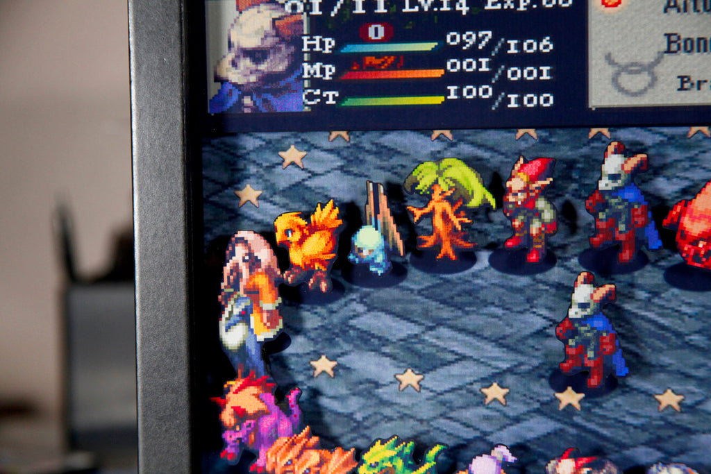Final Fantasy Tactics Enemies 3D Shadowbox •  Handmade Diorama • Handmade Gift • Video game Art • Video game Gifts •