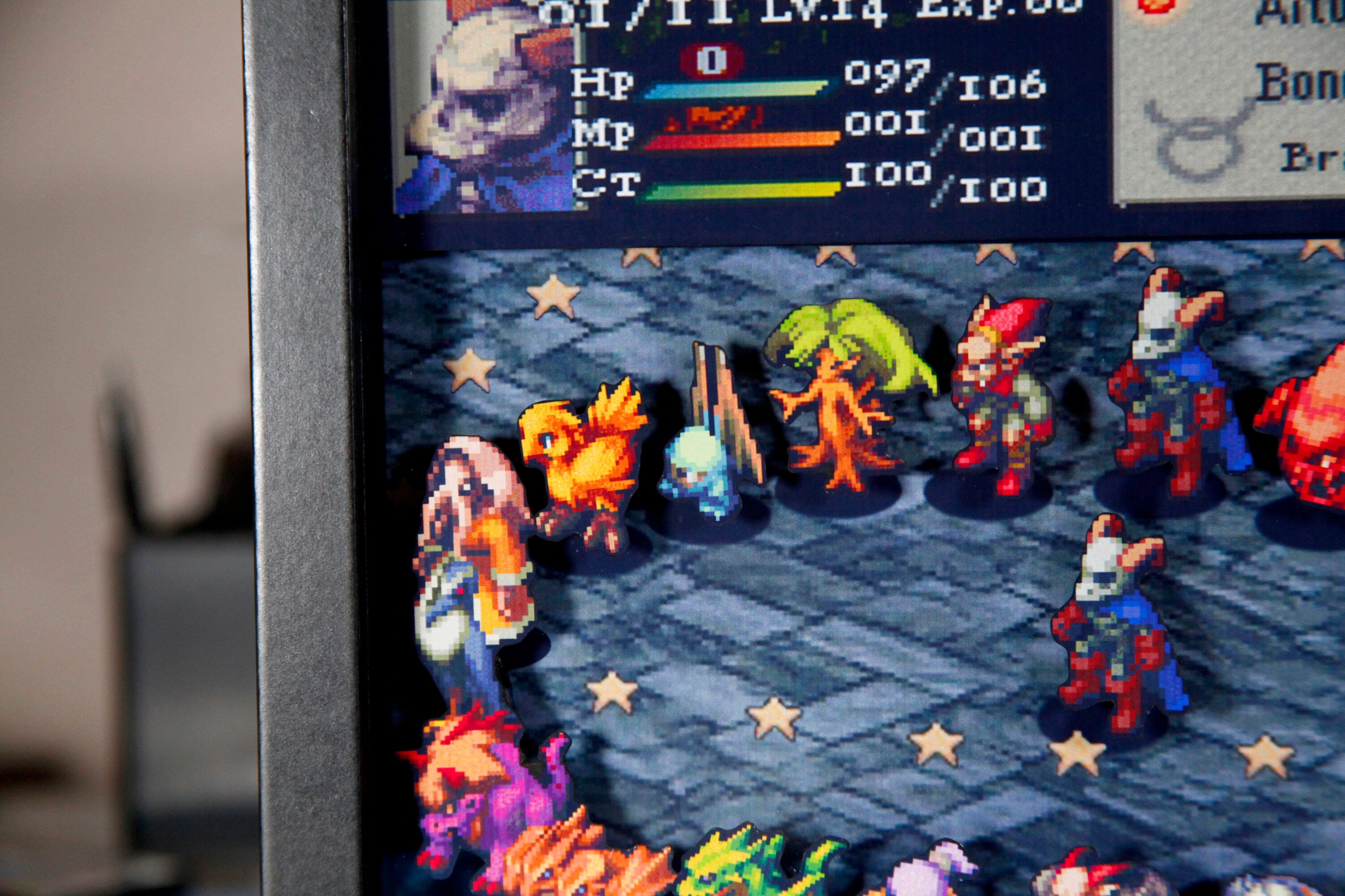 Final Fantasy Tactics Enemies 3D Shadowbox •  Handmade Diorama • Handmade Gift • Video game Art • Video game Gifts •