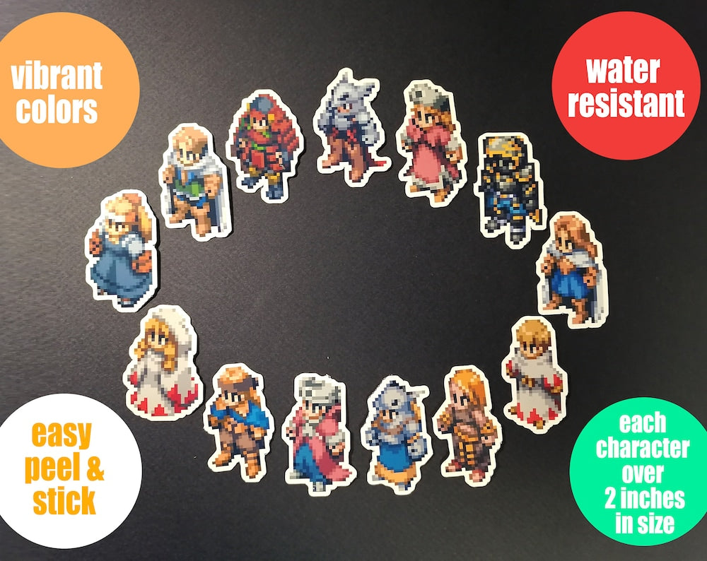 Videogame Sticker | Final Fantasy Tactics stickers | Laptop iPad Bullet Journal Planner Vinyl Glossy Stickers set 3