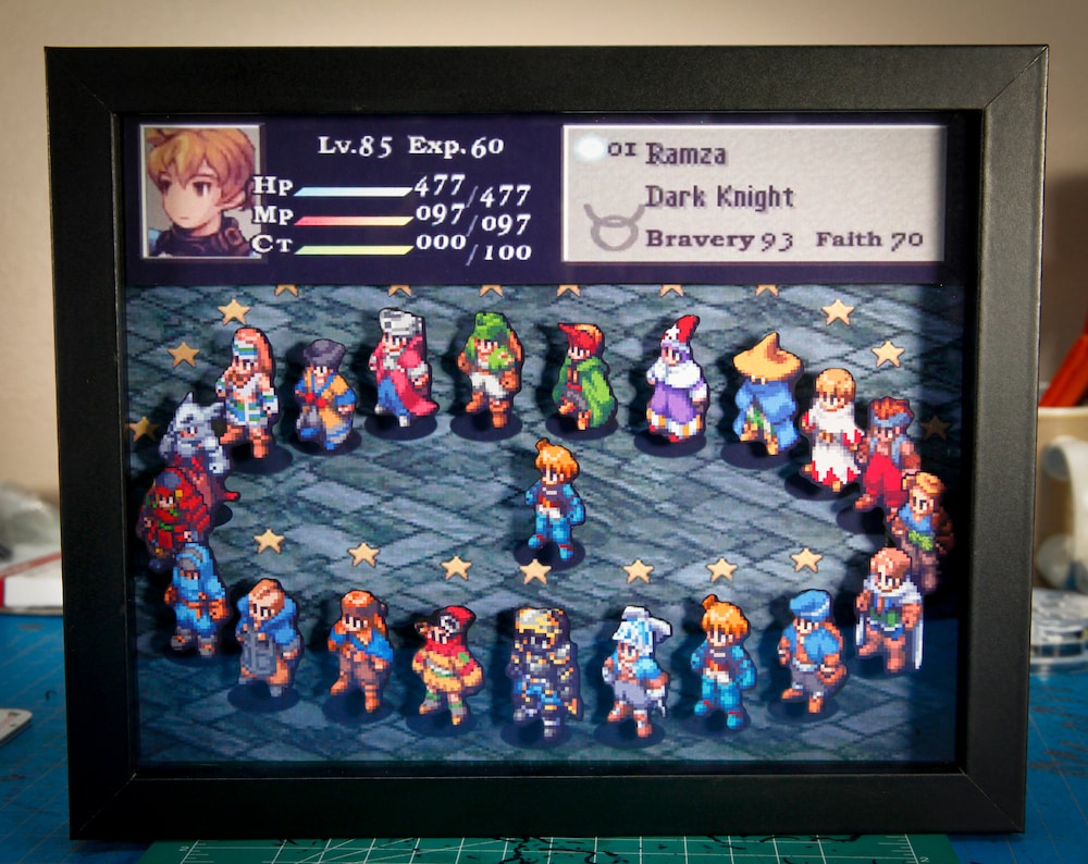 Final Fantasy Tactics 3D Shadow Box • Handmade Diorama